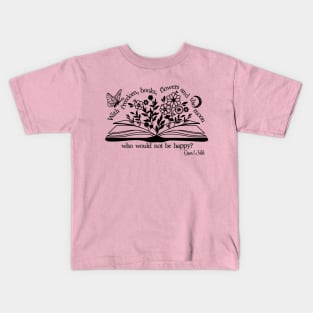 Oscar Wilde's Freedom&Book quote design Kids T-Shirt